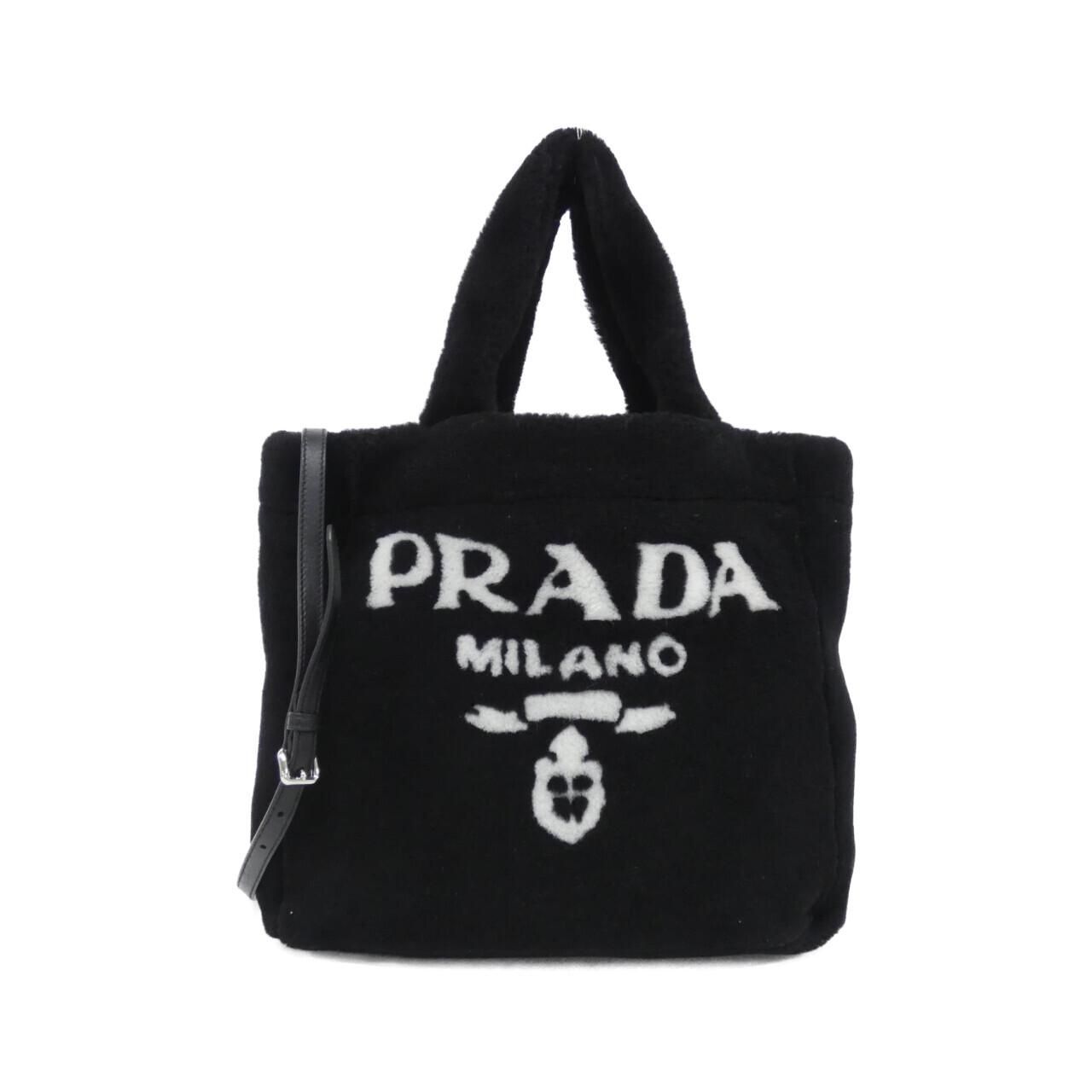 Prada Tote Bag 1Bg374 Nero+Bianco(
