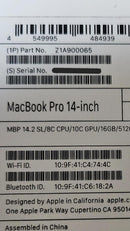 Macbook Body Pro M3 16Gb 512Gb 14Inch