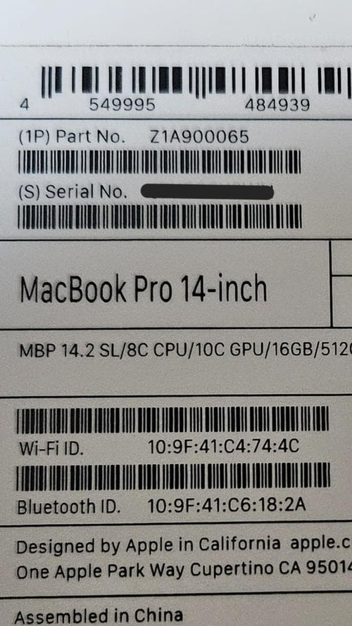 Macbook Body Pro M3 16Gb 512Gb 14Inch