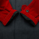Others Comme Des Garcons 90S Velor Ducking Gray&Red L Gray Red