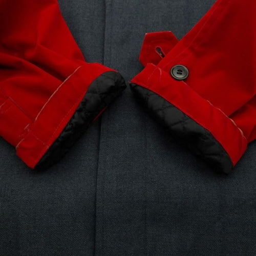 Others Comme Des Garcons 90S Velor Ducking Gray&Red L Gray Red