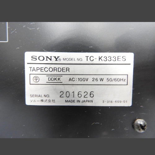 Sony Cd Md Cassette Deck Tc-K333Es