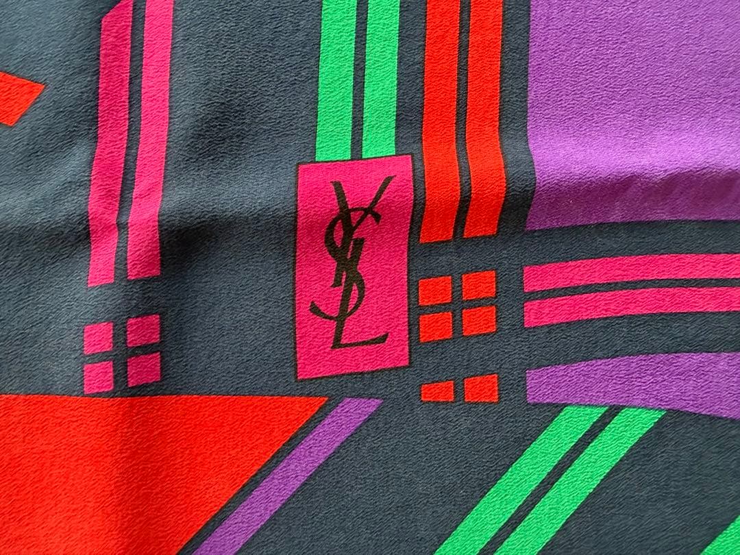 Yves Saint Laurent Bandanas Thin Scarves 100%