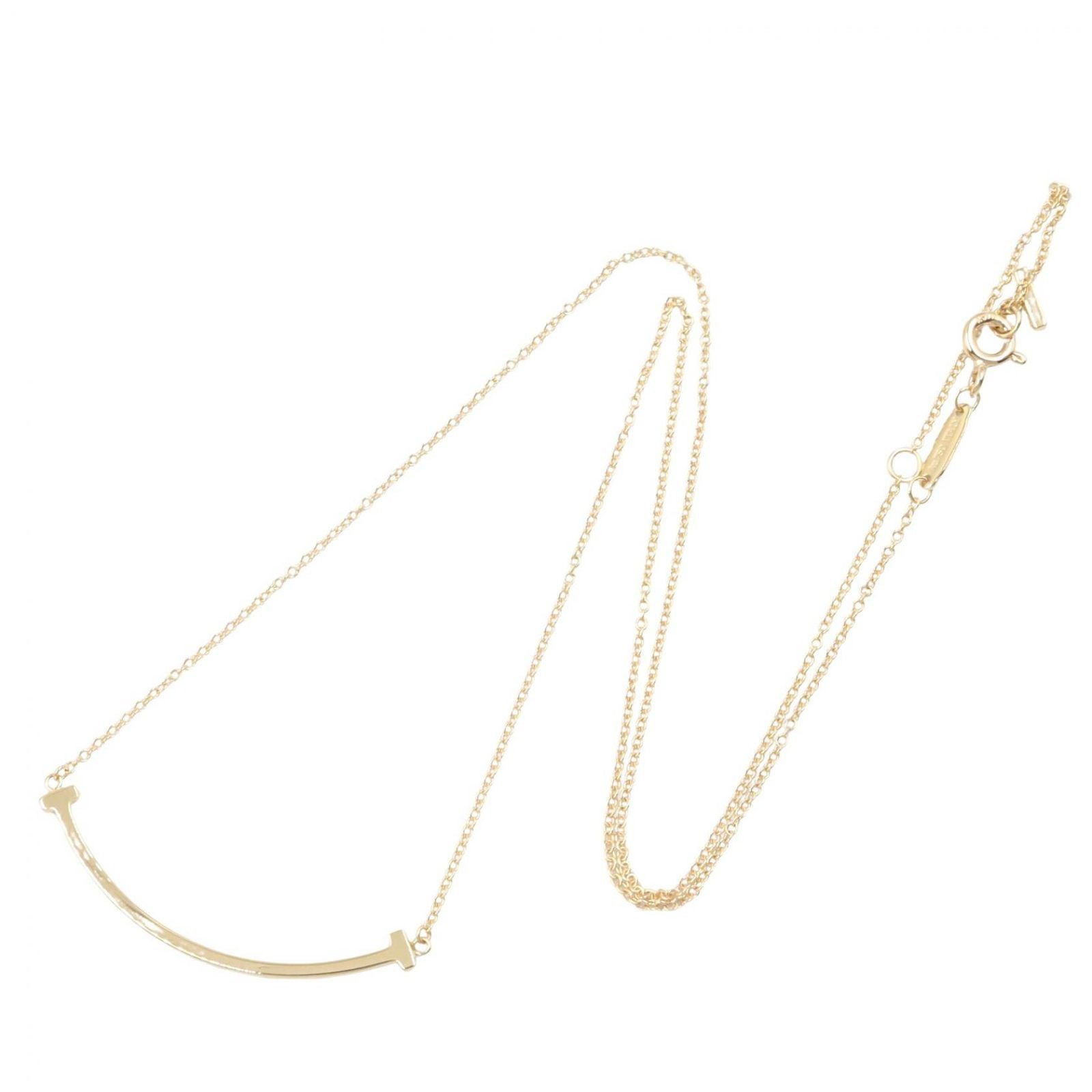 Tiffany Necklace Co T 40.5/45.5 K18 Used A