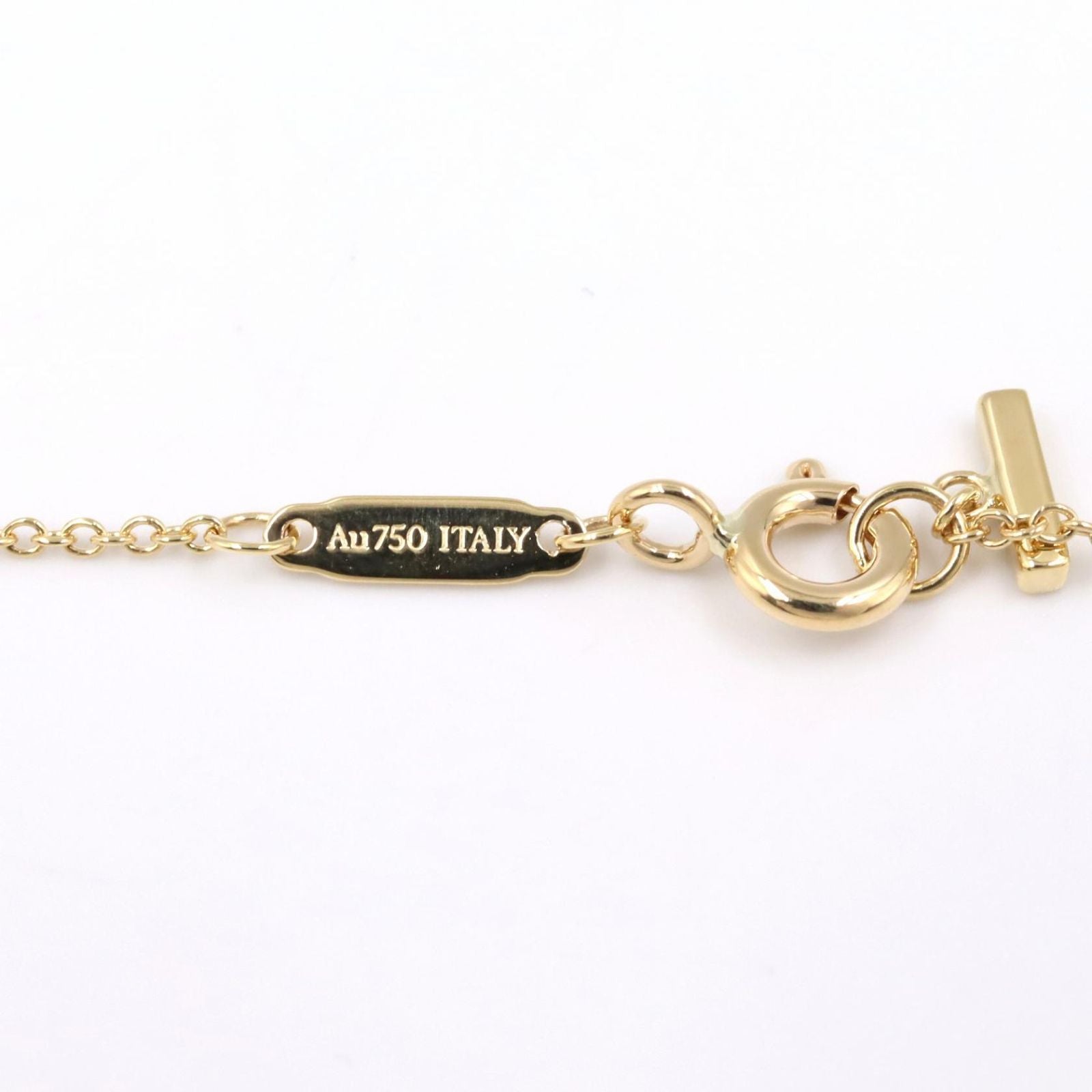 Tiffany Necklace Co T 40.5/45.5 K18 Used A