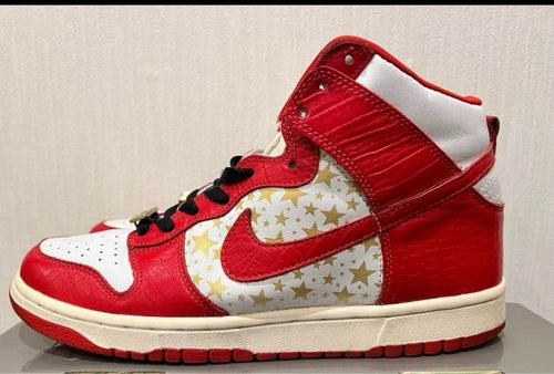 Supreme Sneakers Nike Dunk High Pro Sb White Varsity Red