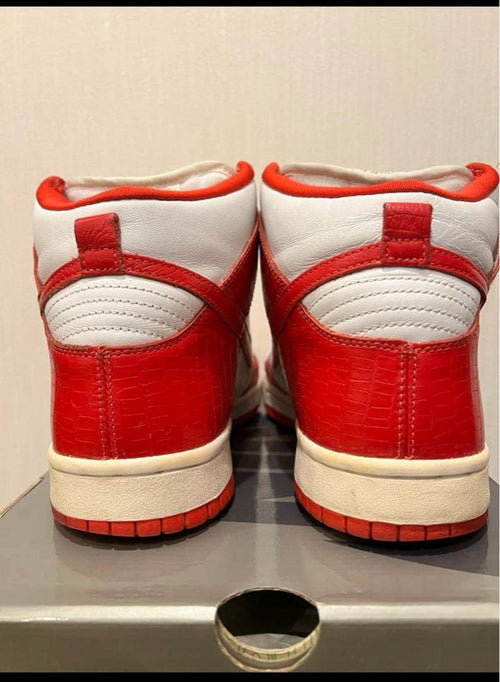 Supreme Sneakers Nike Dunk High Pro Sb White Varsity Red