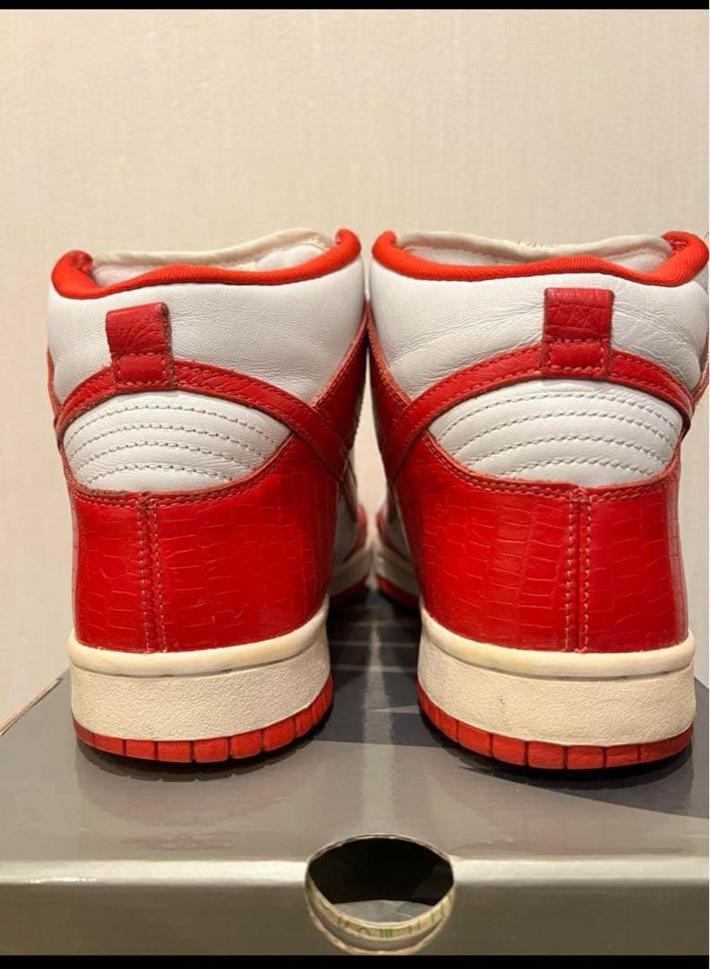 Supreme Sneakers Nike Dunk High Pro Sb White Varsity Red