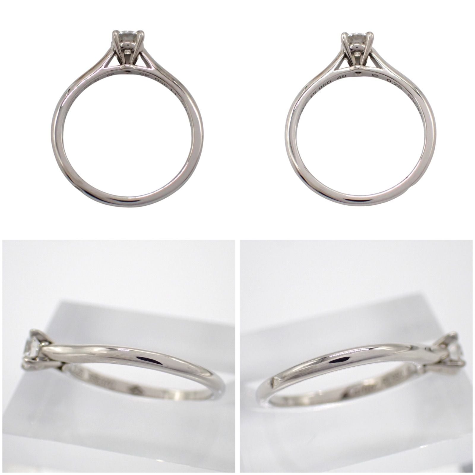 Cartier Ring 49 0.25Ct 1895 F Vs1 Ex Vg Pt950 4969