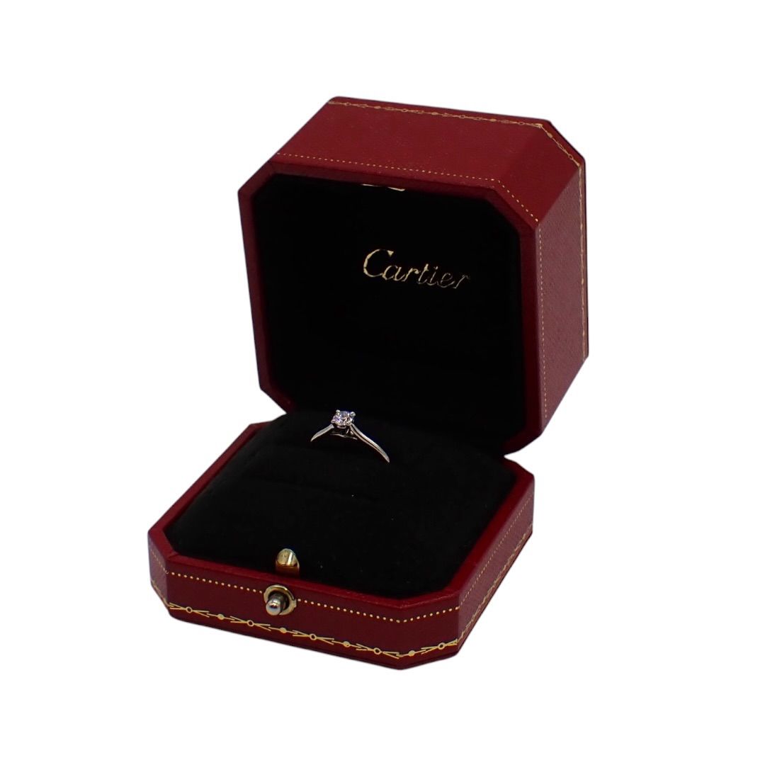 Cartier Ring 49 0.25Ct 1895 F Vs1 Ex Vg Pt950 4969