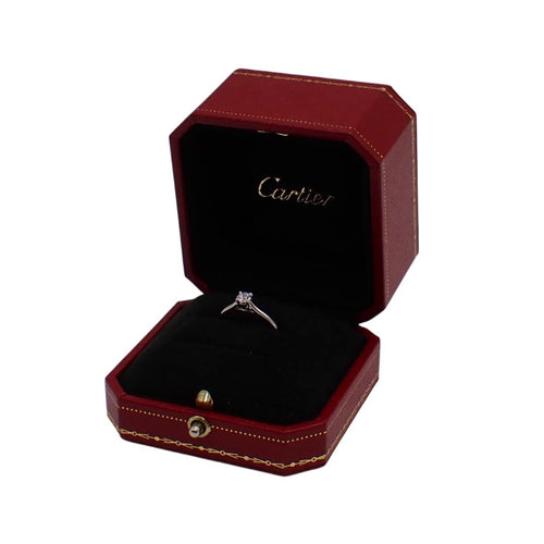 Cartier Ring 49 0.25Ct 1895 F Vs1 Ex Vg Pt950 4969