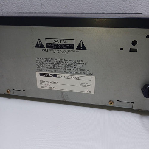 Teac Cd Md Cassette Deck R-505
