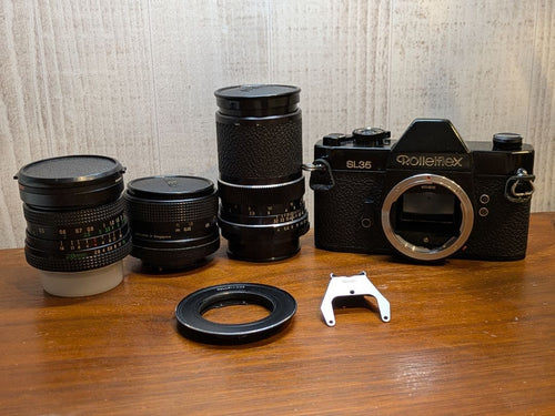Slr Cameras (Film) Rolleiflex Sl35 28/50/135Mm+