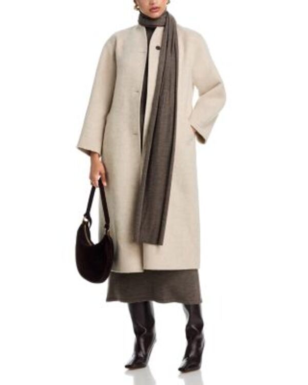 Jumper Blouson Rails Roland High Collar Long Coatmeal