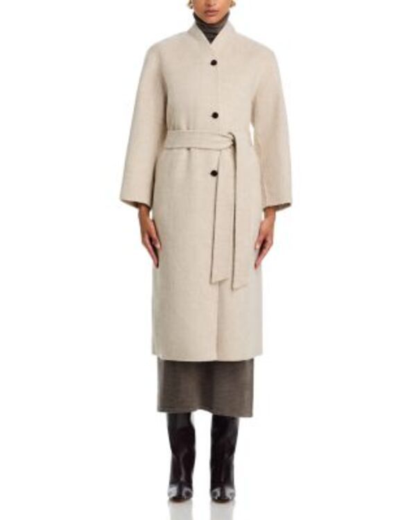 Jumper Blouson Rails Roland High Collar Long Coatmeal