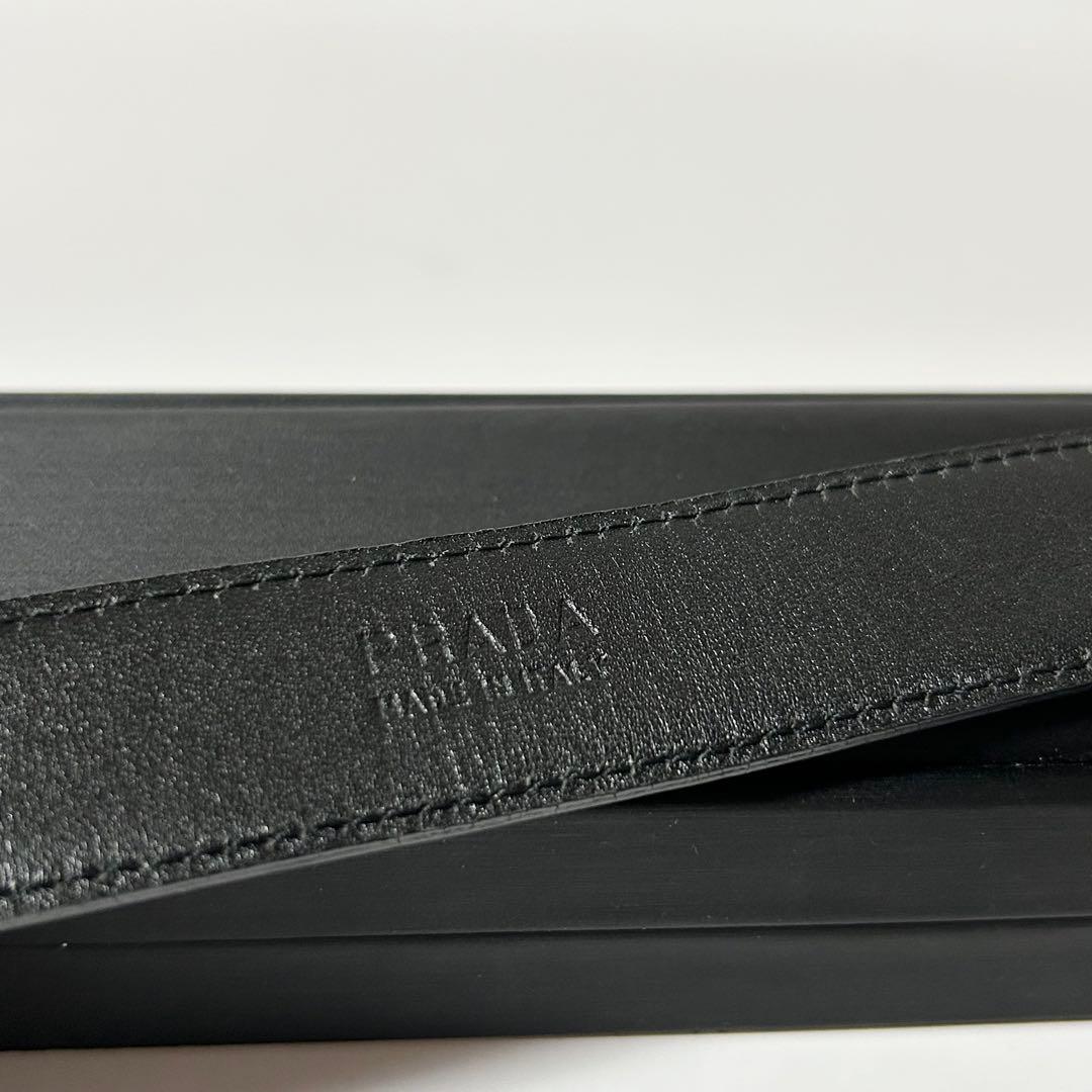 Prada Belt S 76/30 Navy, Silver