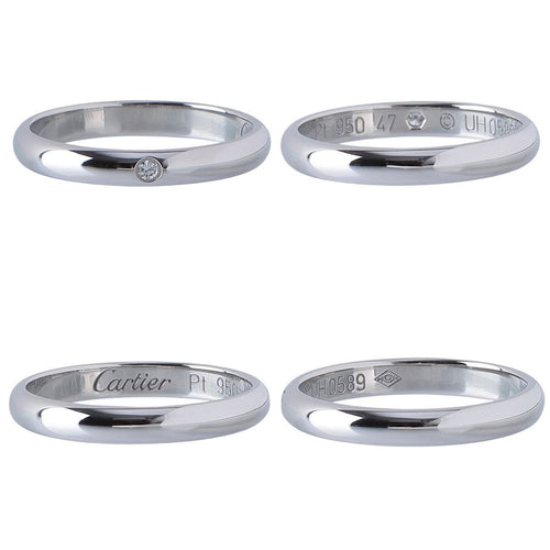 Cartier Ring 1895 1Pd #47 Pt950 26531
