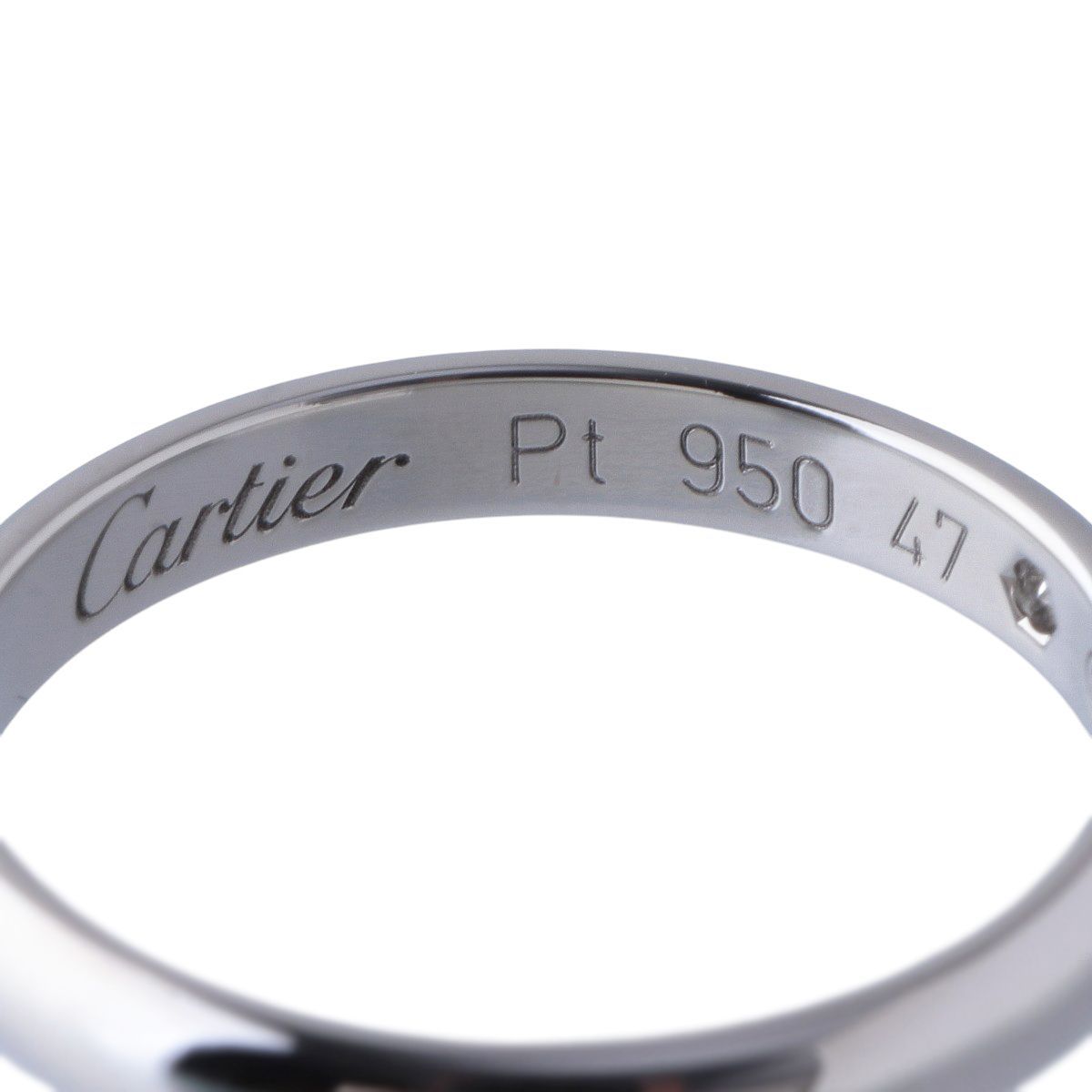 Cartier Ring 1895 1Pd #47 Pt950 26531