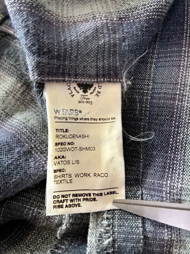 Wtaps Flannel Shirts 10Aw Vatos L/S Rokudenashi