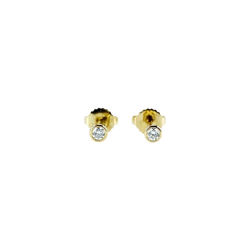 Tiffany Earrings (For Both Ears) K18 Yg750 0.9G 676871 13 1.4Cm/ 0.3Cm S