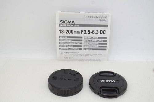Sigma Lens (Zoom) 18-200Mm F3.5-6.3 Dc Pentax K Aps-C 251208Q