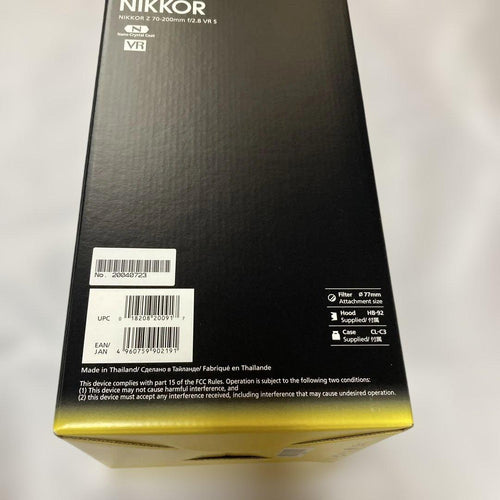 Nikon Lens (Zoom) Nikkor Z 70-200Mm F/2.8 Vr S