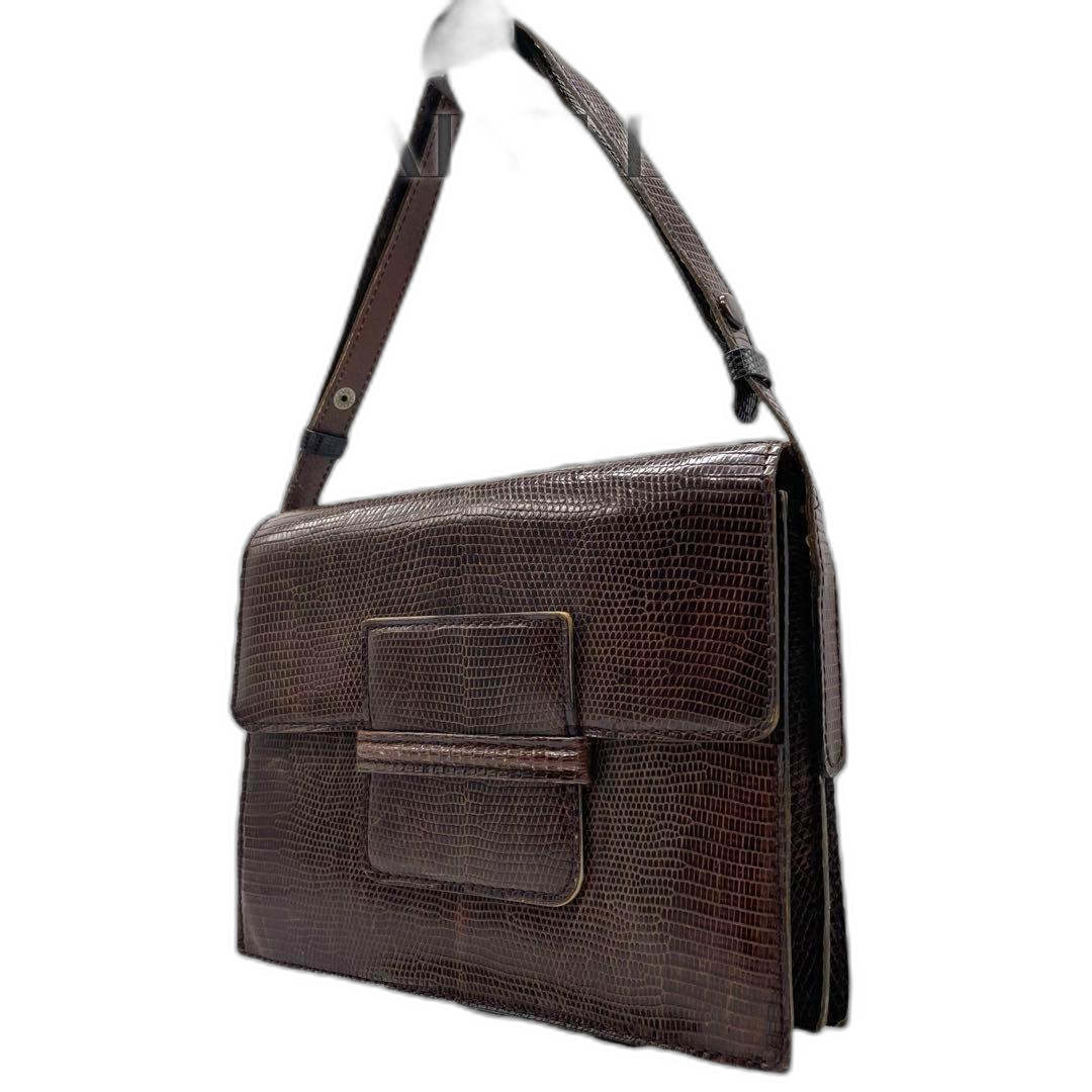 Shoulder Bag Ysl Vintage Lizard Leather Archive