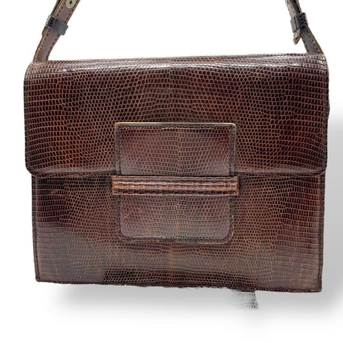 Shoulder Bag Ysl Vintage Lizard Leather Archive