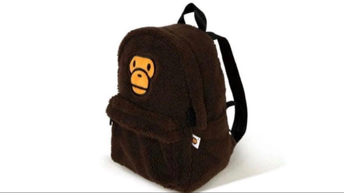 A Bathing Ape Backpacks Bape Baby Milo Mini Faux Fur Backpack