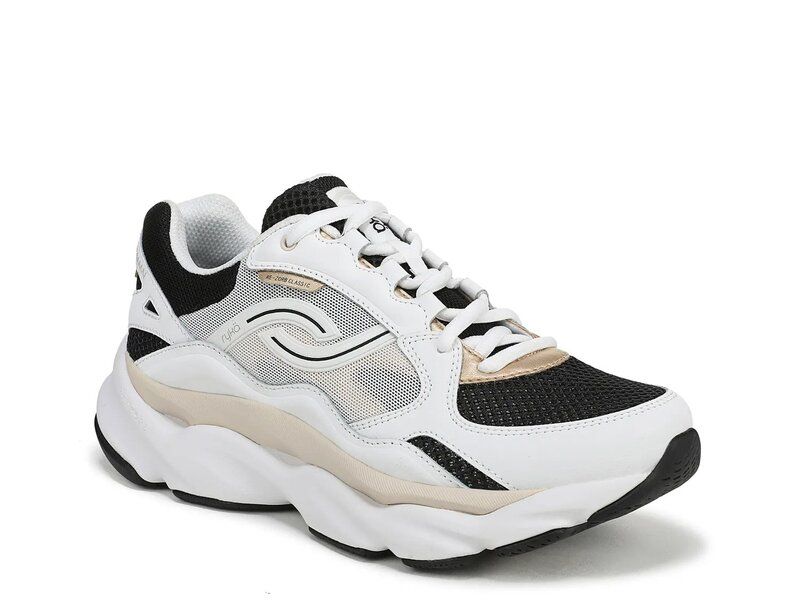 Sneakers Ryka Rezorb Max Classic Walking Sneaker Womens Blackwhitetan
