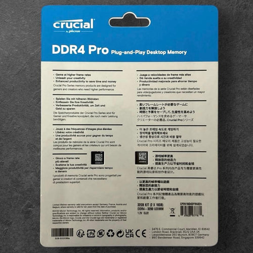 Crucial Memory Ddr4 Pro 32Gb 16Gbx2
