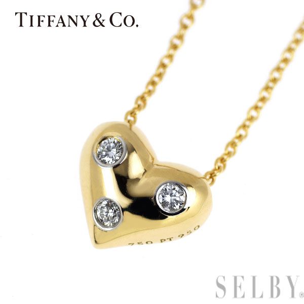 Tiffany Necklace K18Yg/ Pt950