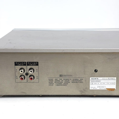 Sony Cd, Md Cassette Decks Tc-Fx77 Ok