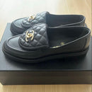 Chanel Loafers Leather Shoes 36
