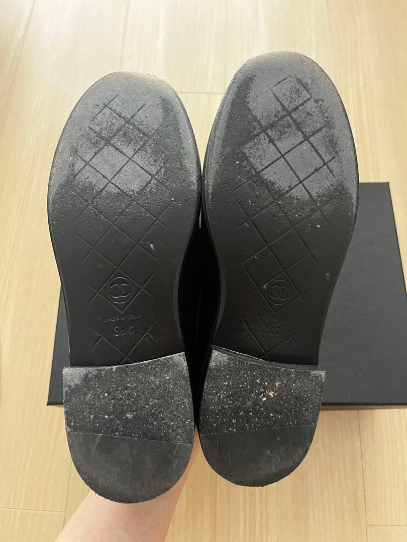 Chanel Loafers Leather Shoes 36