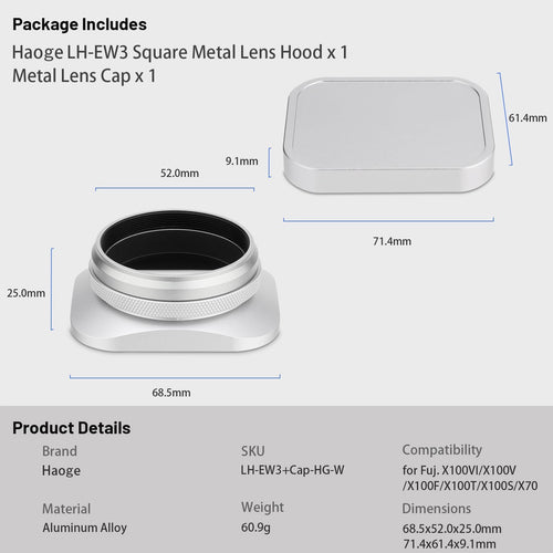 Others Haoge Lh-Ew3 Finepix X100 X100S X100T X100F X70 X100V Fujifilm Lh-X100