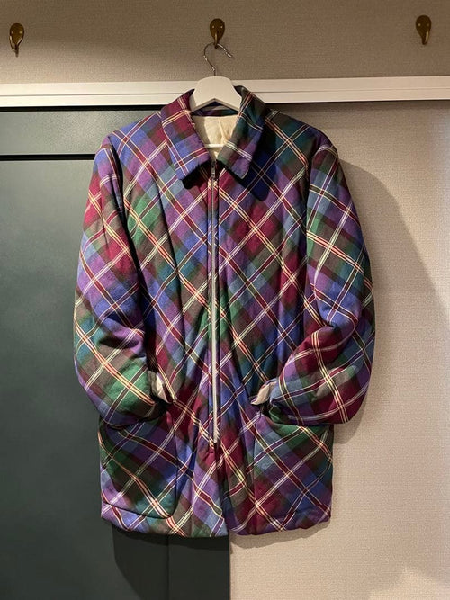 Comme Des Garcons Homme Plus Quilting Jacket M 97Fw Plaid Padded Coat
