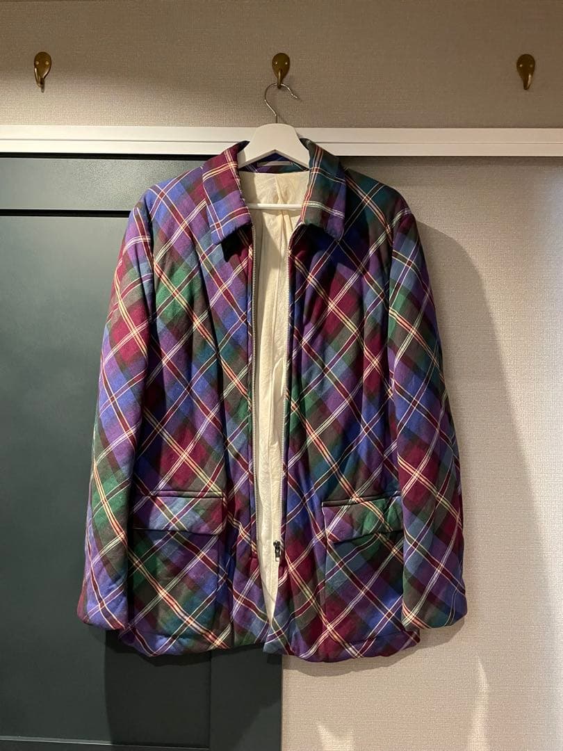 Comme Des Garcons Homme Plus Quilting Jacket M 97Fw Plaid Padded Coat