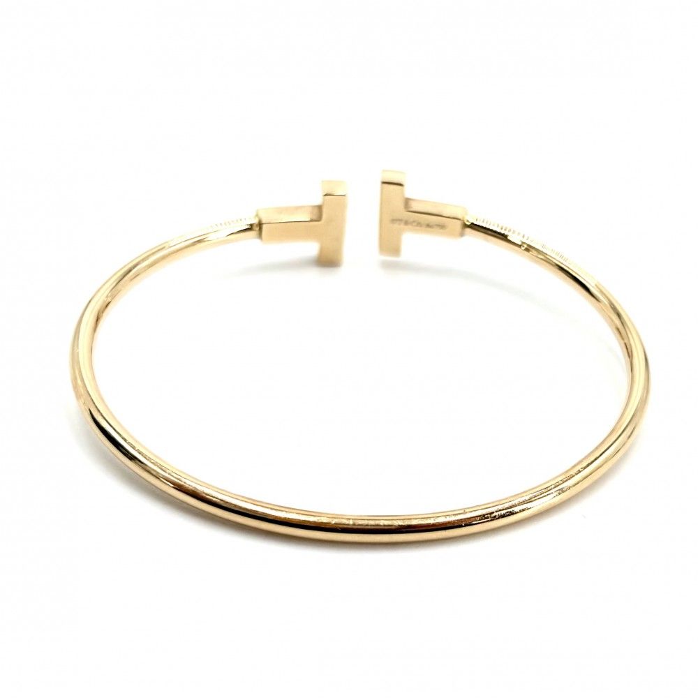 Tiffany Bangle Wristband T Au750 18 Pg Tiffany&Co. K18 8.6G