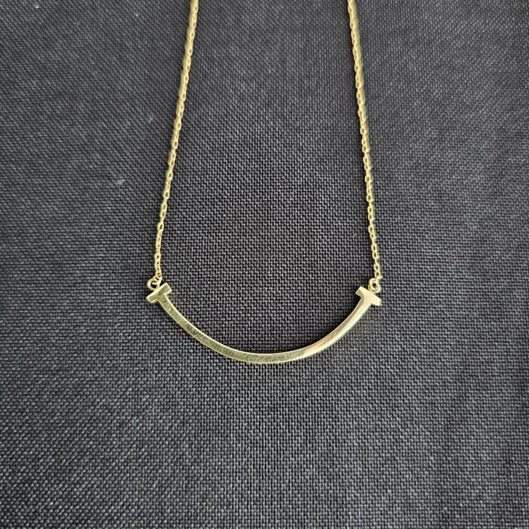 Tiffany Necklaces Co. T Smile Necklace Yg