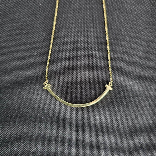 Tiffany Necklaces Co. T Smile Necklace Yg