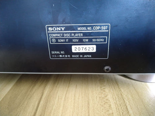 Cd Sacd Player Sony Cdp-597