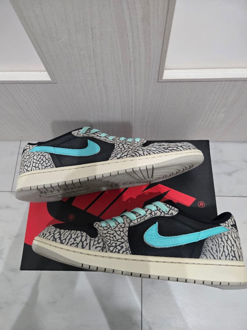 Nike Sneakers Air Jordan 1 Low Black/Light Blue/Grey