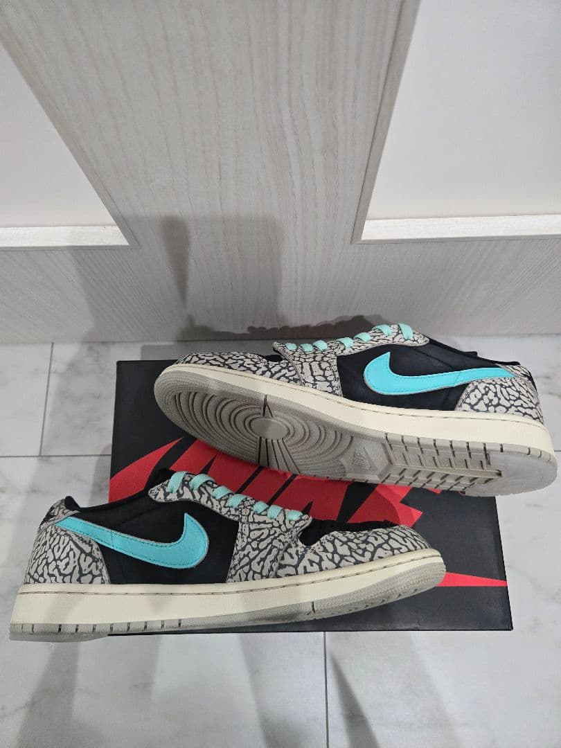 Nike Sneakers Air Jordan 1 Low Black/Light Blue/Grey