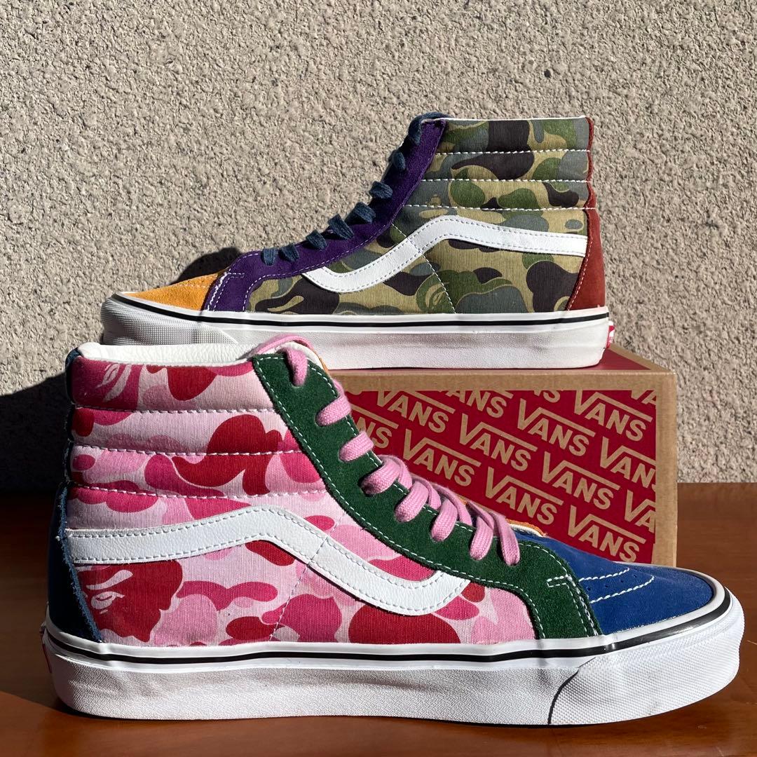 Us Vans Sneakers A Bathing Ape Sk8-Hi "Camo" "Multi