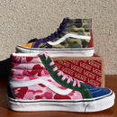 Us Vans Sneakers A Bathing Ape Sk8-Hi "Camo" "Multi