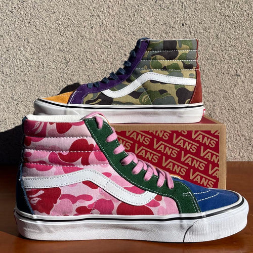 Us Vans Sneakers A Bathing Ape Sk8-Hi "Camo" "Multi