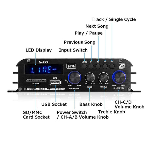 Power Amplifiers Nobsound S-299 Hifi 4.0Ch