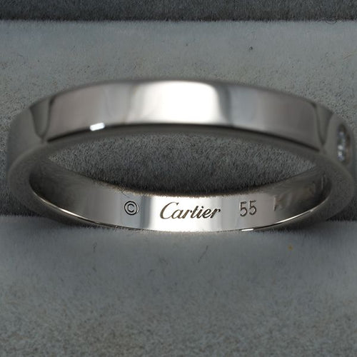 Cartier Ring C 55 Pt950 #190724