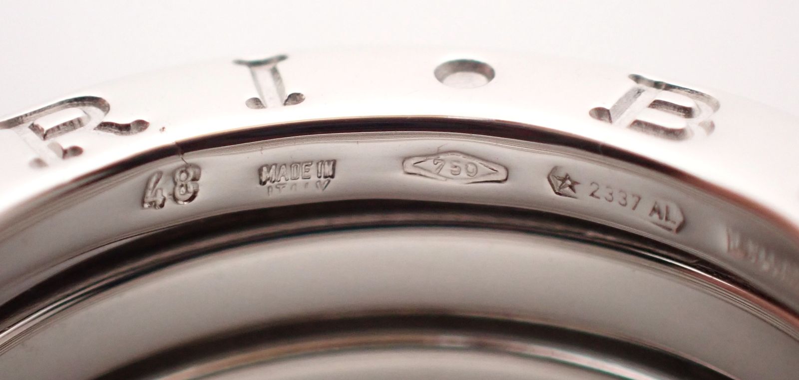 Bvlgari Ring B.Zero1 3 #48(7 K18Wg 8.1G 18